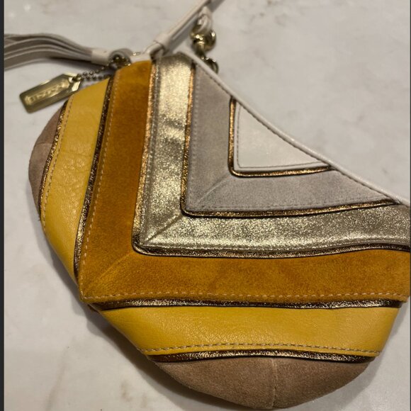 Coach Leather Suede Wristlet Wallet bag - Picture 2 of 10